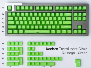 Translucent Glaze Keycaps – Green – 132 Keys